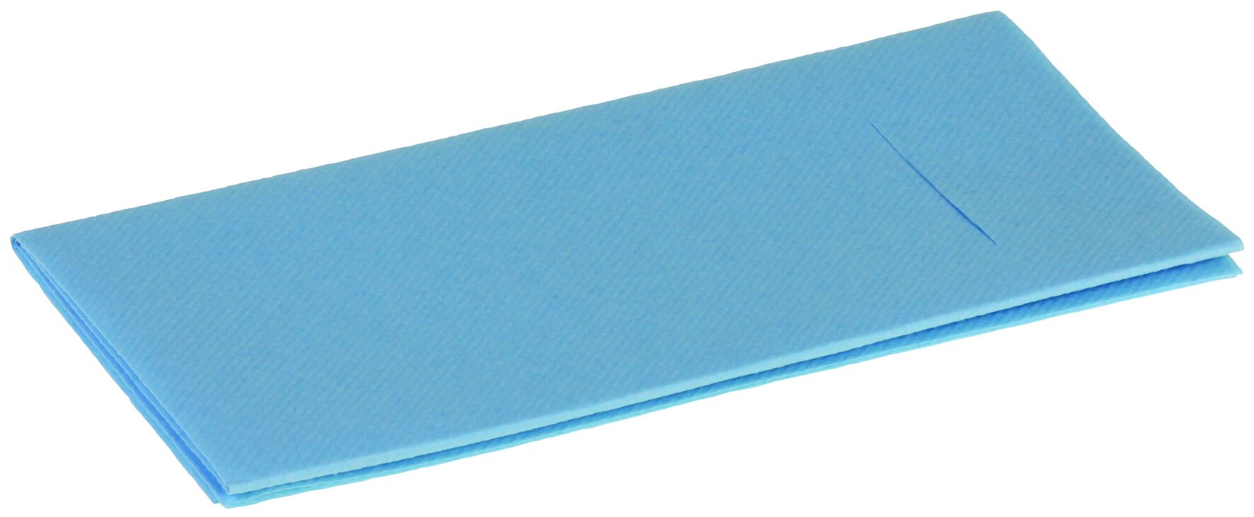 Beutelserviette Airlaid, hellblau, 1/8-Falz, 40 x 40 cm