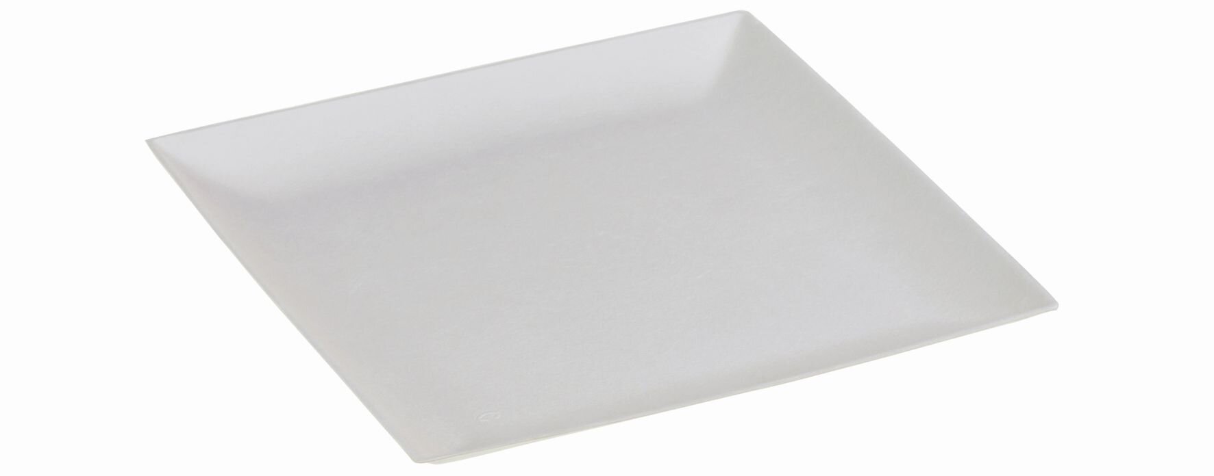 Teller naturesse Komodo Zuckerrohr, weiß, quadratisch, 22 x 22 cm