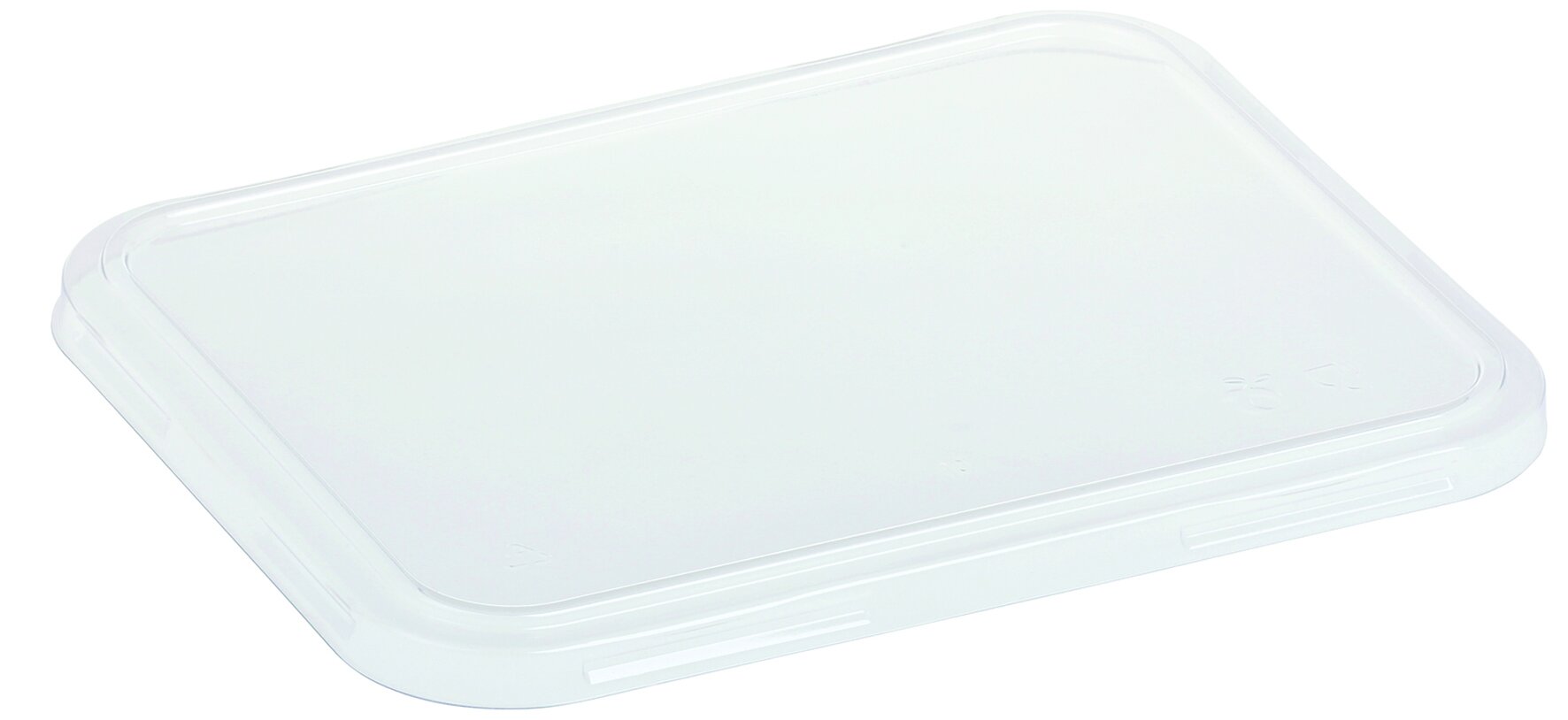 Deckel fest schließend naturesse PLA, transparent, rechteckig, 22,7 x 17,8 cm