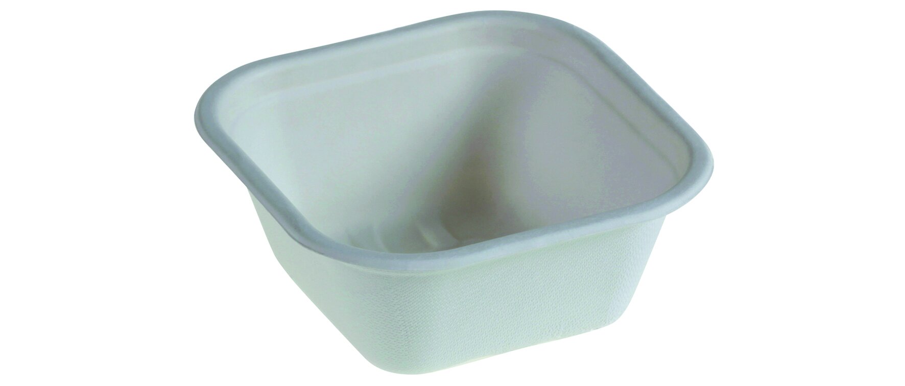 Schale mit Rand naturesse Zuckerrohr, weiß, quadratisch, 690 ml