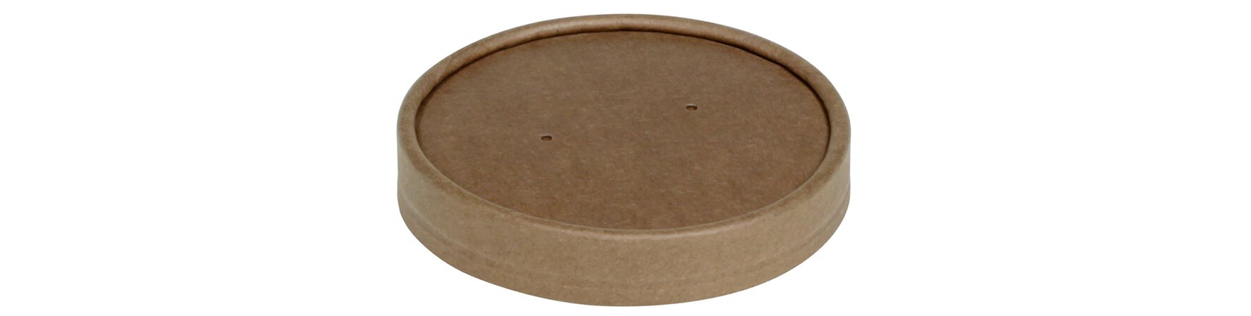 Deckel mit Dampfloch suplesse Kraft-Karton/PP, braun, rund, Ø 11,8 cm