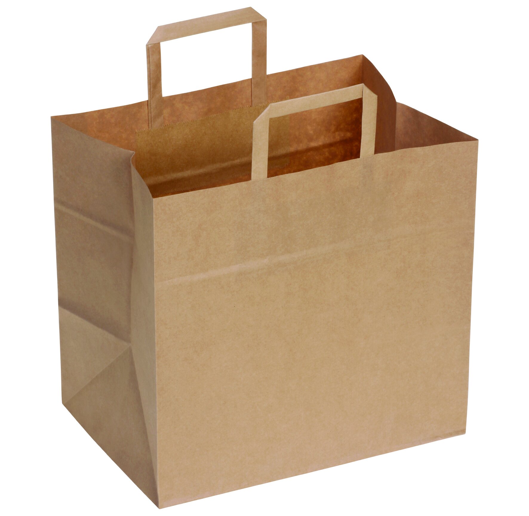 Tragetasche suplesse Papier, braun, 80 g/m², 32 x 30 x 22 cm