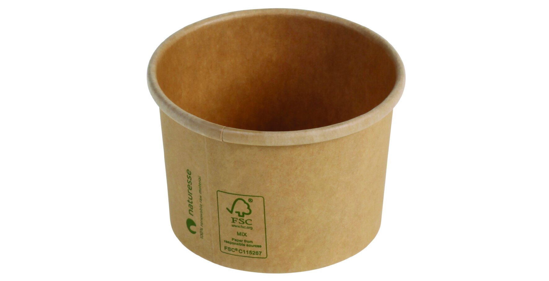 Suppenbecher naturesse Kraft-Karton/PLA, braun, 230 ml