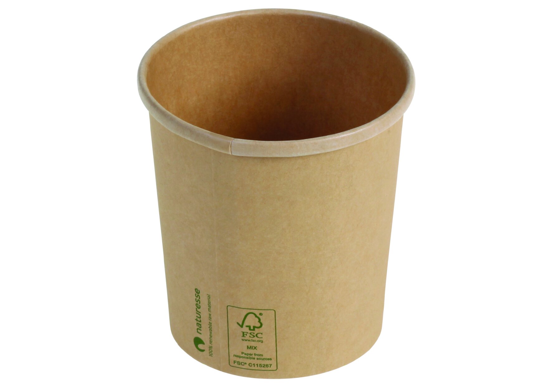 Suppenbecher naturesse Kraft-Karton/PLA, braun, 480 ml