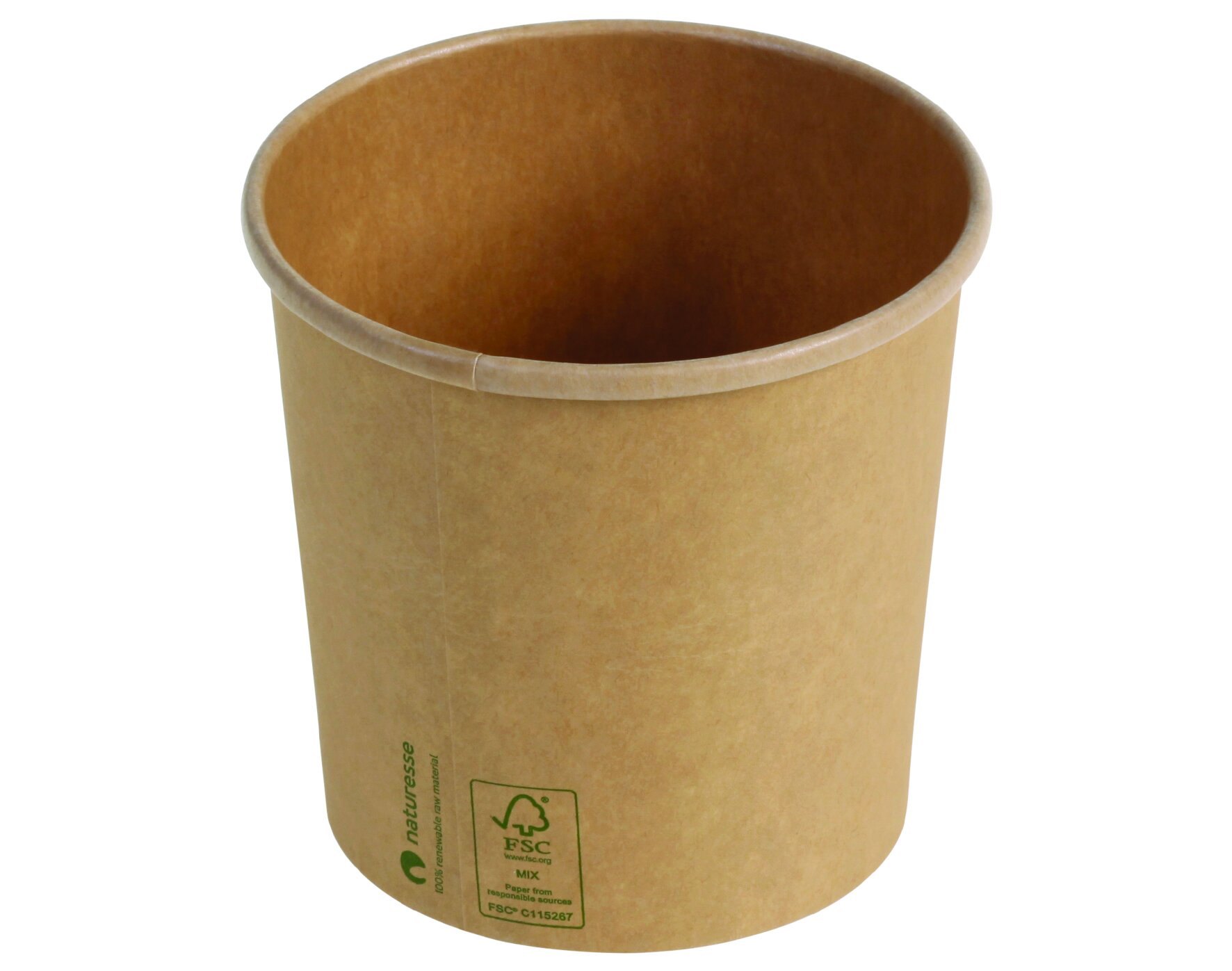 Suppenbecher naturesse Kraft-Karton/PLA, braun, 780 ml