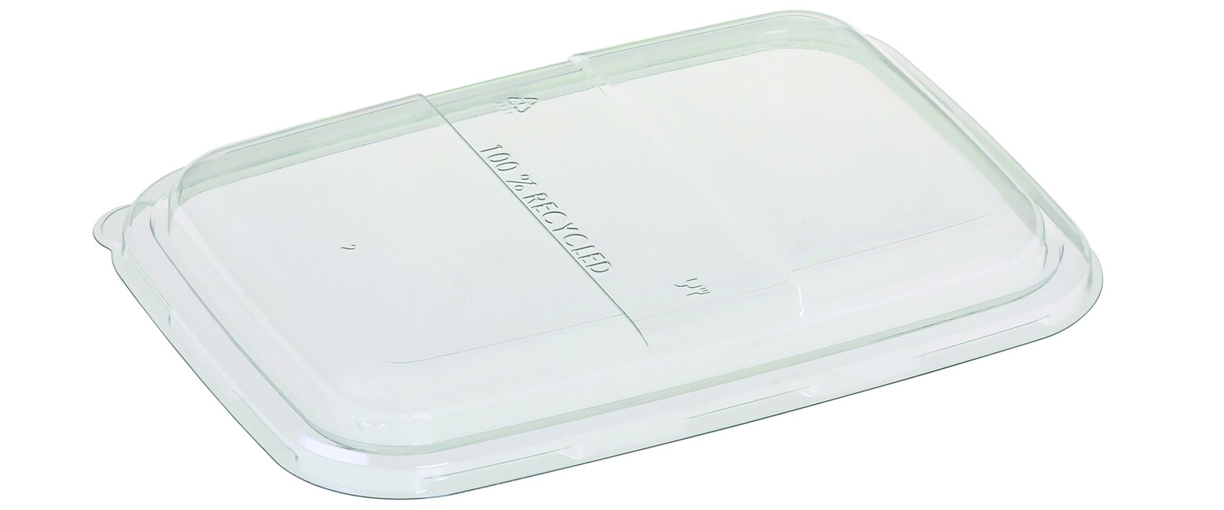 Deckel fest schließend suplesse rPET, transparent, rechteckig, mit Banderolenaussparung, 23 x 16,5 cm