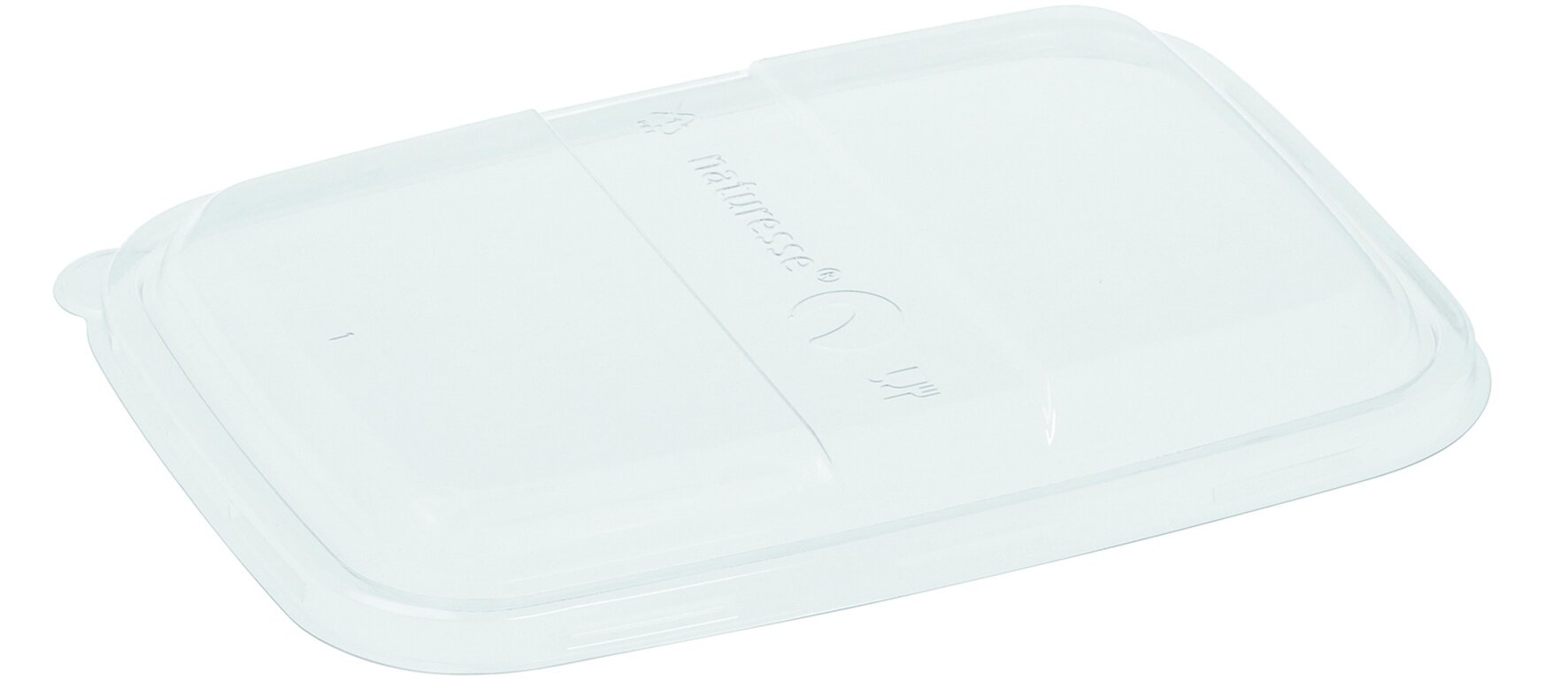 Deckel fest schließend naturesse PLA, transparent, rechteckig, antifog, 23 x 16,5 cm