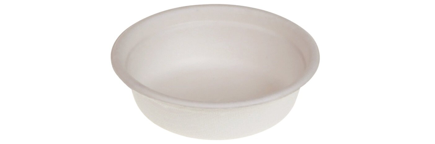 Dipschale naturesse Zuckerrohr, weiß, rund, 30 ml