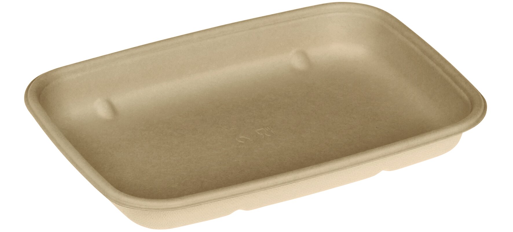 Menüschale naturesse Zuckerrohr, beige,  rechteckig, 600 ml