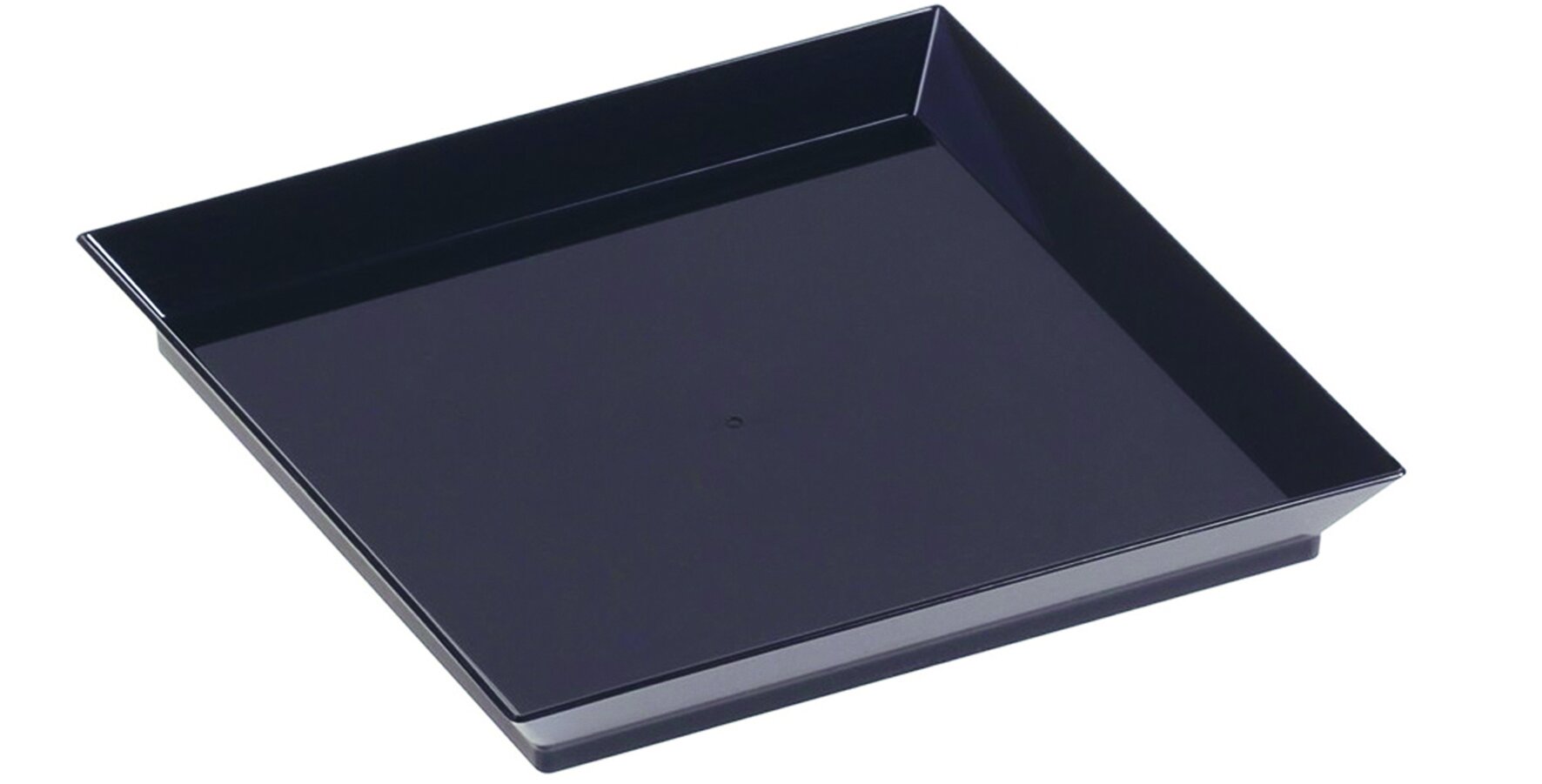 Teller designline Cubik PS, schwarz, 13 x 13 cm