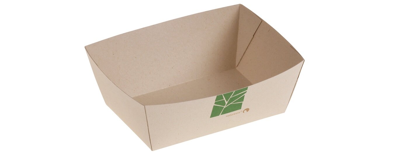 Food Tray naturesse  PaperWise, beige, 10 x 6,8 x 4,5 cm
