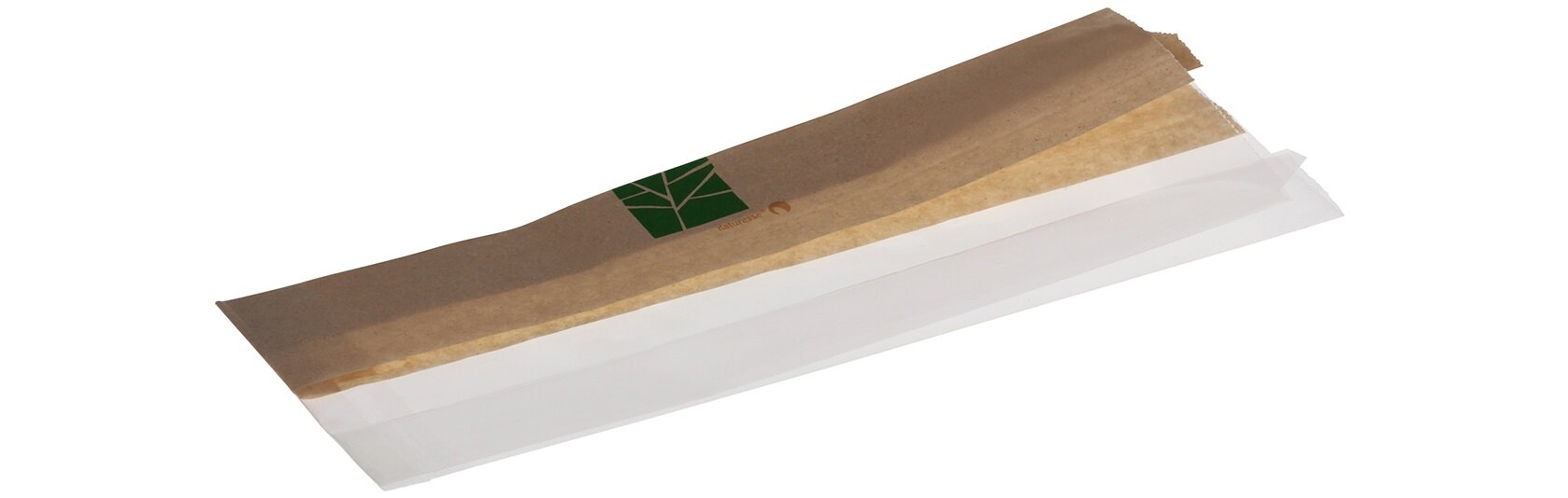 Sandwichbeutel mit Sichtfenster naturesse PaperWise/PLA, 28 x 10 cm