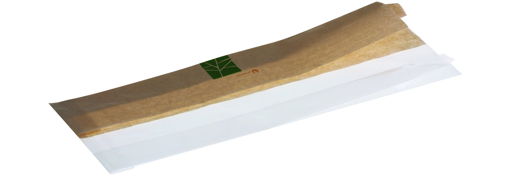 Sandwichbeutel mit Sichtfenster naturesse PaperWise/PLA, 33 x 12 cm