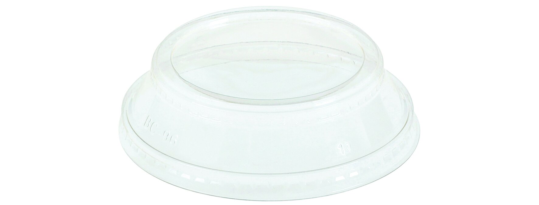 Domdeckel naturesse Push & Click PLA, transparent, rund, Ø 9,6 cm