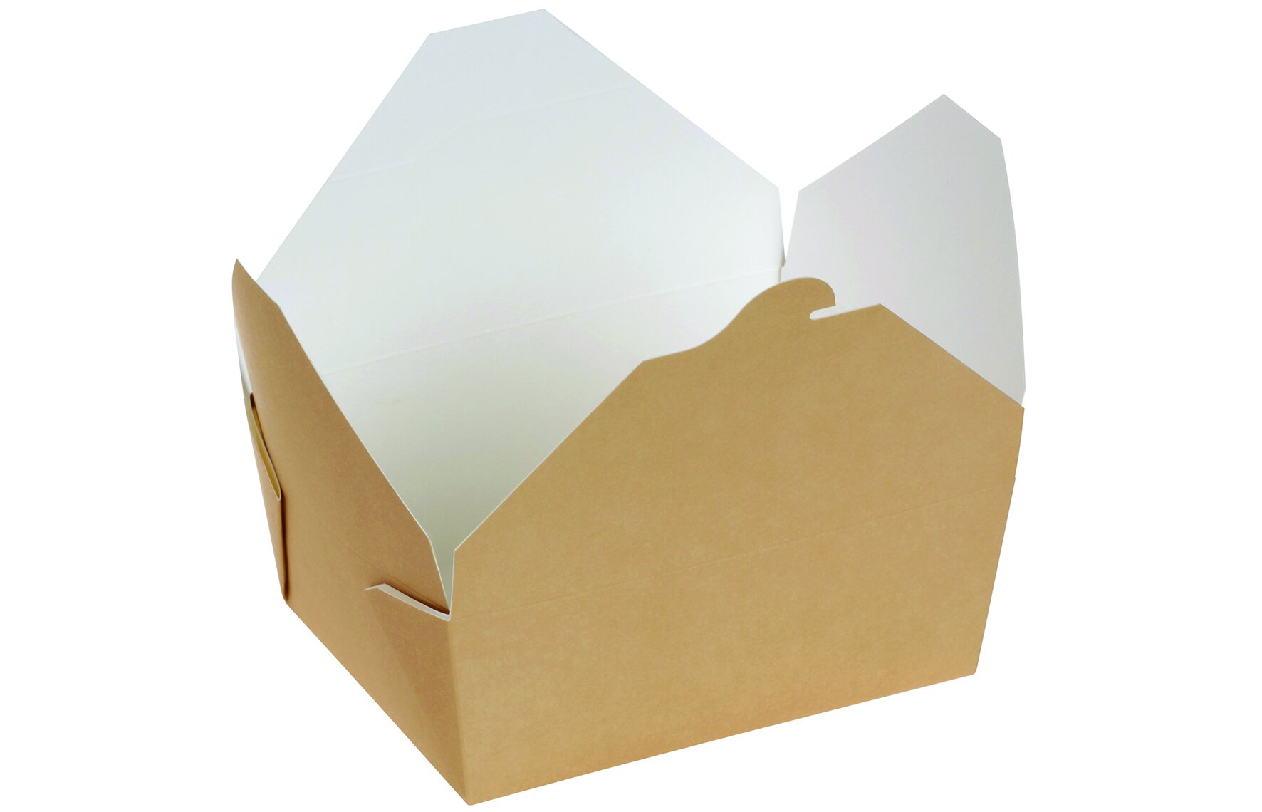 Take-away-Schachtel naturesse Karton/PLA, braun/weiß, 1000 ml