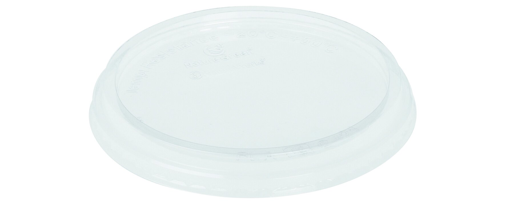 Deckel naturesse PLA, transparent, rund, Ø 12,1 cm