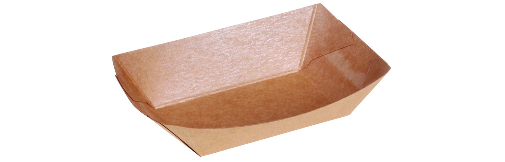 Schale naturesse Boot Karton/PLA, braun, 120 ml