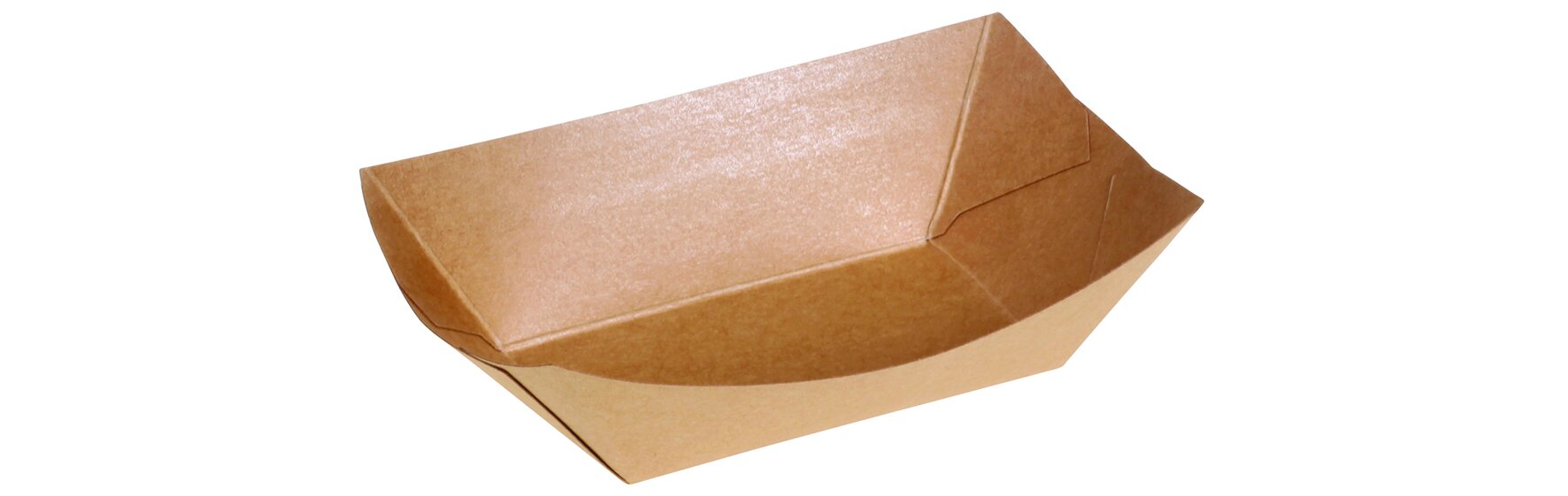 Schale naturesse Boot Karton/PLA, braun, 200 ml
