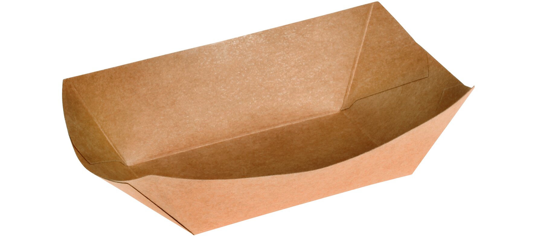 Schale naturesse Boot Karton/PLA, braun, 300 ml