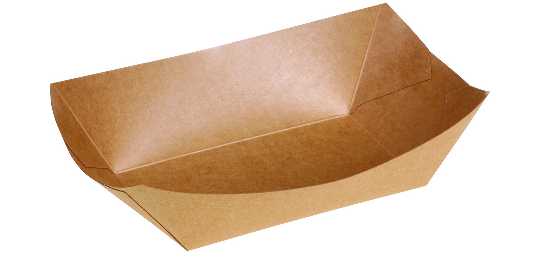 Schale naturesse Boot Karton/PLA, braun, 800 ml
