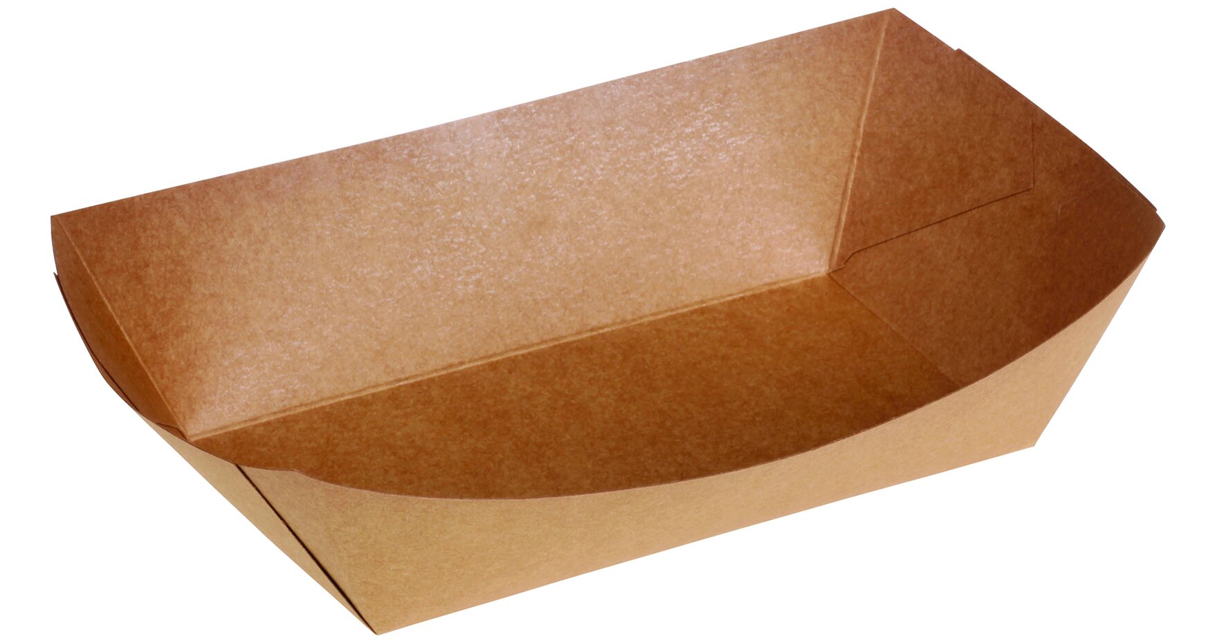 Schale naturesse Boot Karton/PLA, braun, 1000 ml