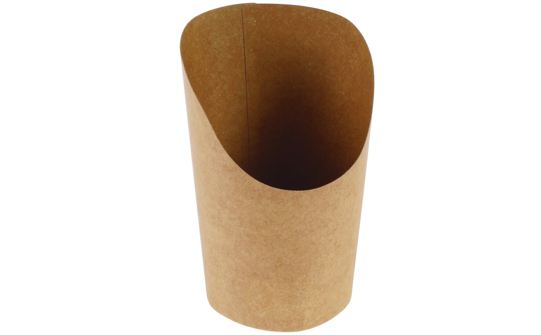Wrap-Becher Karton/PLA, braun, 12 cm, Ø 8.5 cm