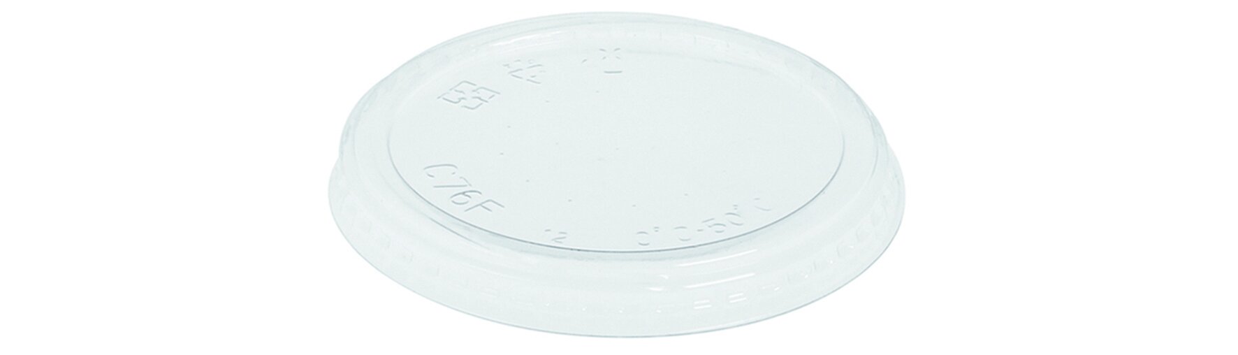 Deckel naturesse, PLA, transparent, rund, Ø 7,6 cm