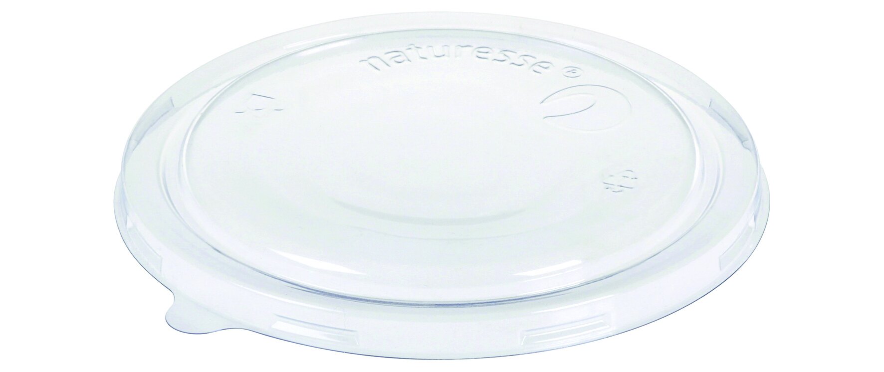 Deckel naturesse PLA, transparent, rund antifog, Ø 15 cm