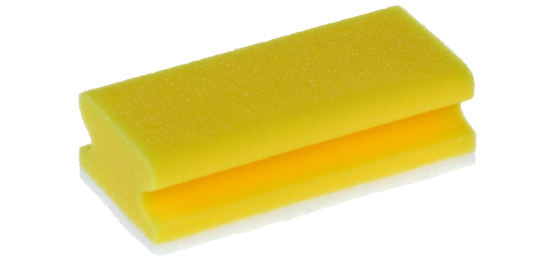 Schwamm für empfindliche Oberflächen, gelb/weiß, extra groß