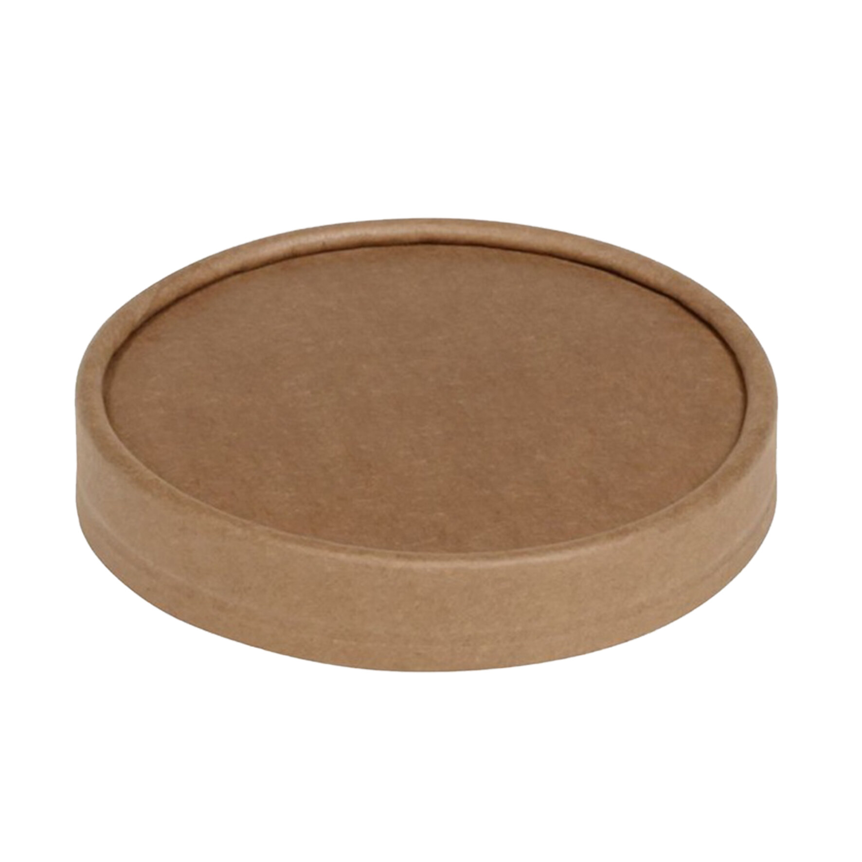 Deckel zu Suppenbecher naturesse, Karton / PLA, braun, rund, Ø 9,8 cm