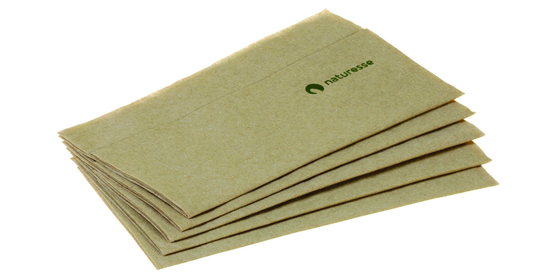 Servietten Recycling Papier, beige, 1-lagig, Nova-Falz, 32 x 33 cm