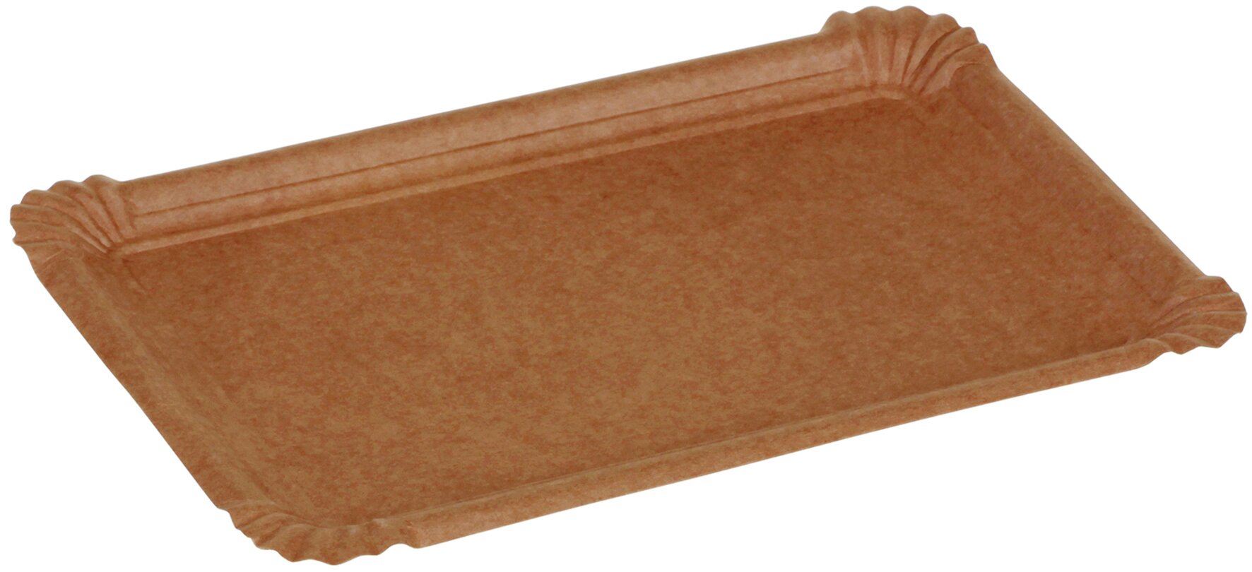 Teller naturesse Kraft-Karton, braun, rechteckig, mit Fettbarriere, 10 x 16 cm
