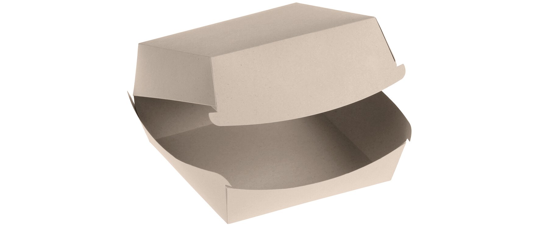 Burger-Box naturesse Bambus-Papier/PLA, beige, 11 x 9,5 x 7,5 cm