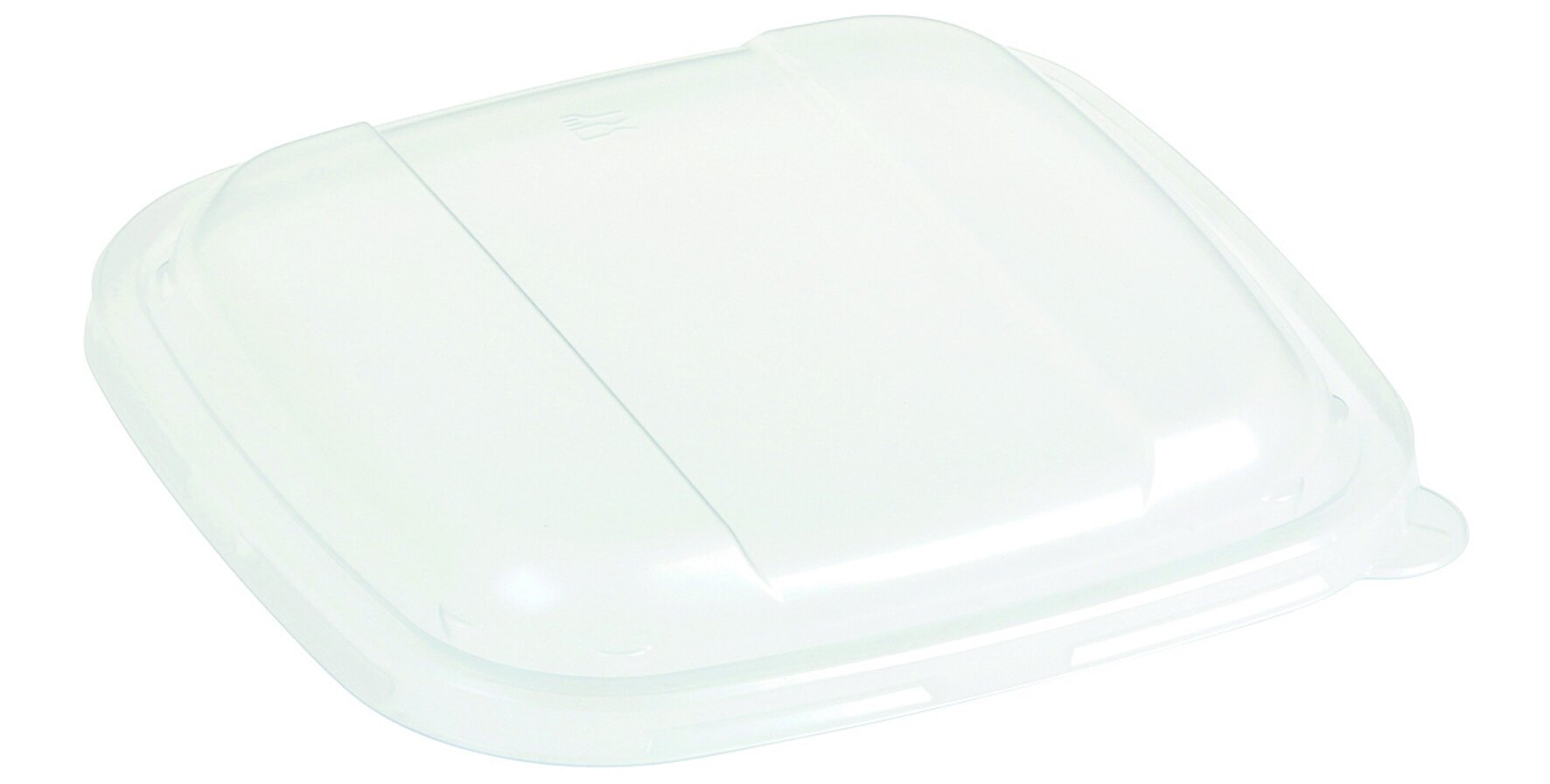 Deckel fest schließend suplesse  PP, transparent, quadratisch, mit Banderolenaussparung, 17 x 17 cm