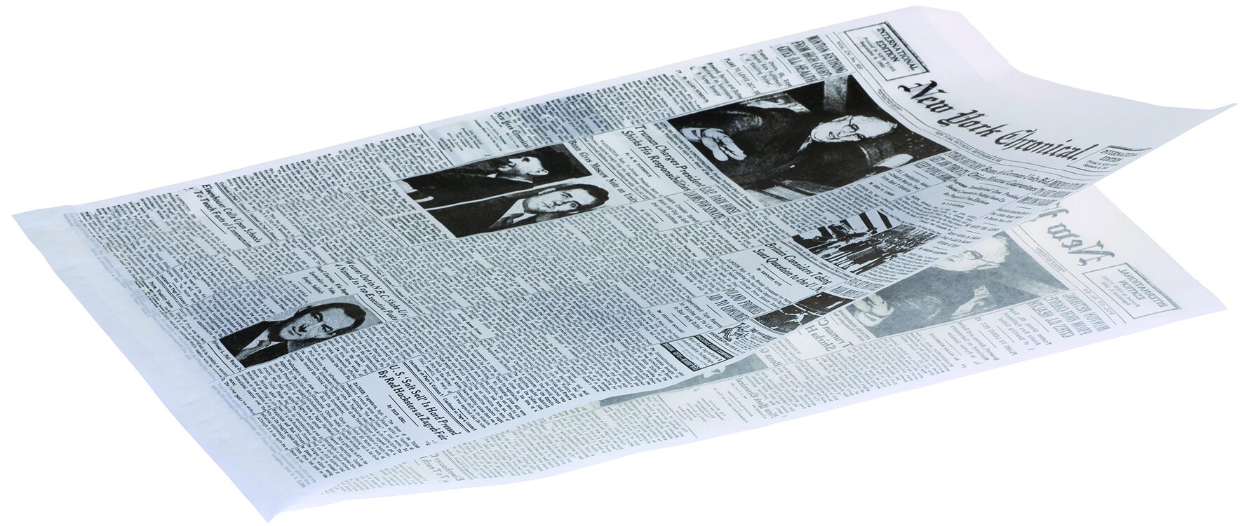 Burgertüte Zeitungsdruck suplesse Papier,  2-seitig offen, 22 x 34 cm