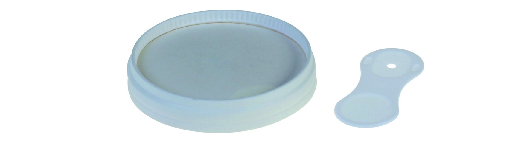 Deckel naturesse Karton/PLA, weiß, Ø 6,8 cm