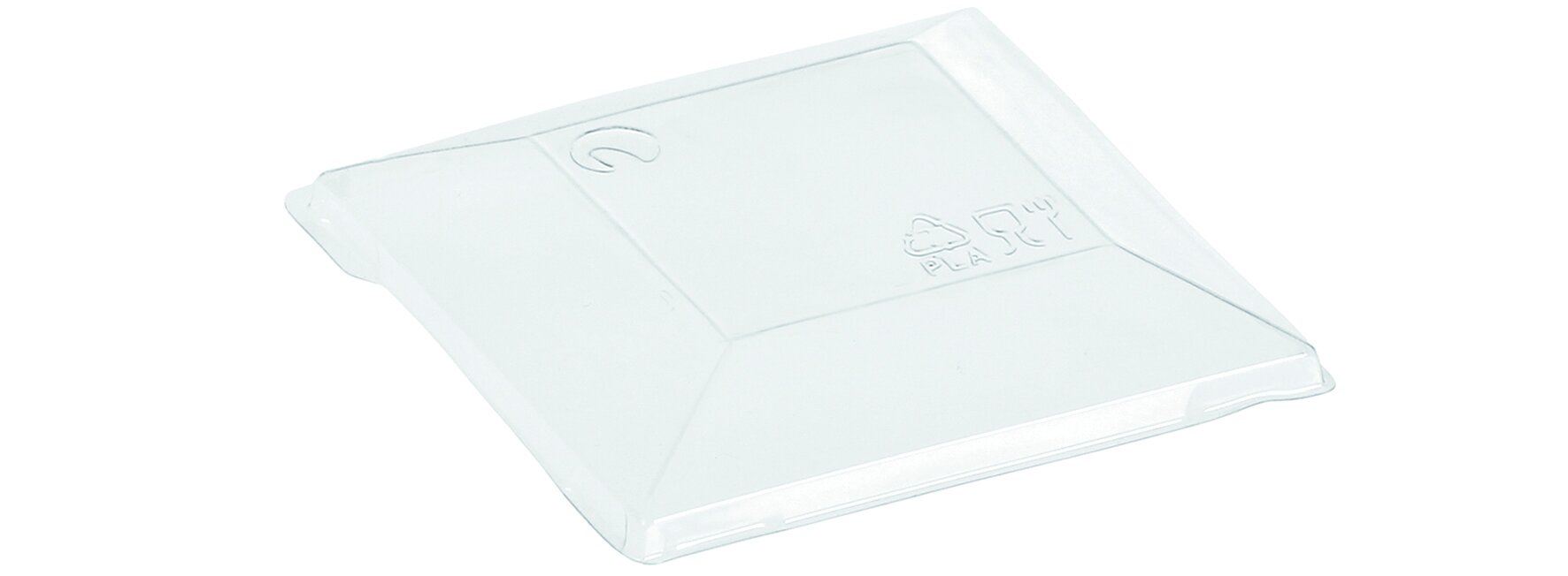 Deckel naturesse PLA, transparent, quadratisch, 7,2 x 7,2 cm