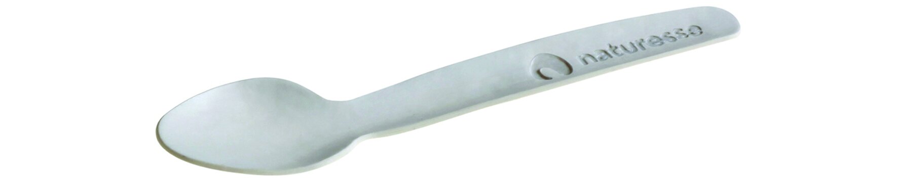 Kaffeelöffel naturesse Papier, weiß, 12 cm