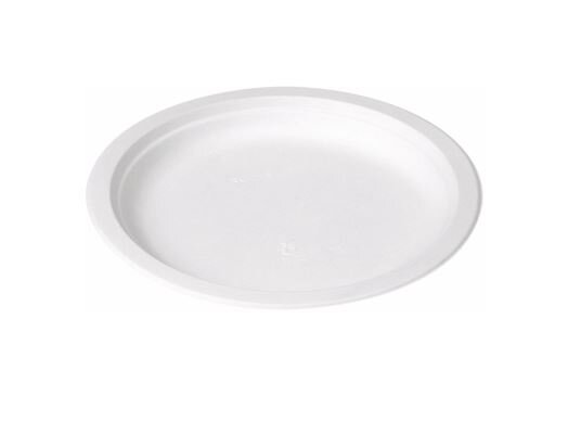 Teller eco-line Zuckerrohr, weiß, rund, Ø 26 cm