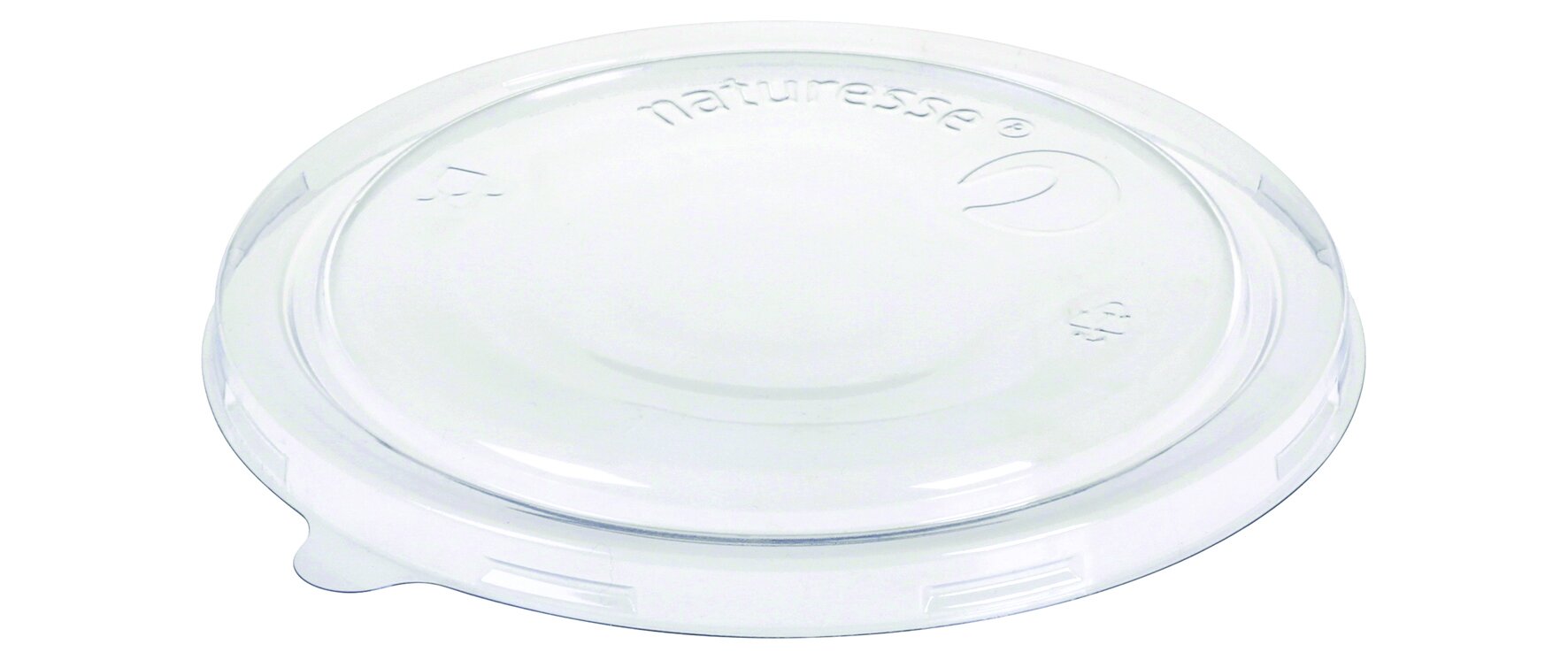 Deckel naturesse PLA, transparent, rund antifog, Ø 12 cm