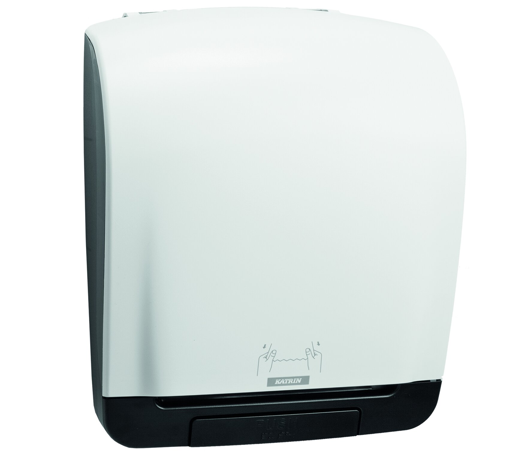 Rollenhandtuchspender mit Restrollenfunktion Katrin, weiß