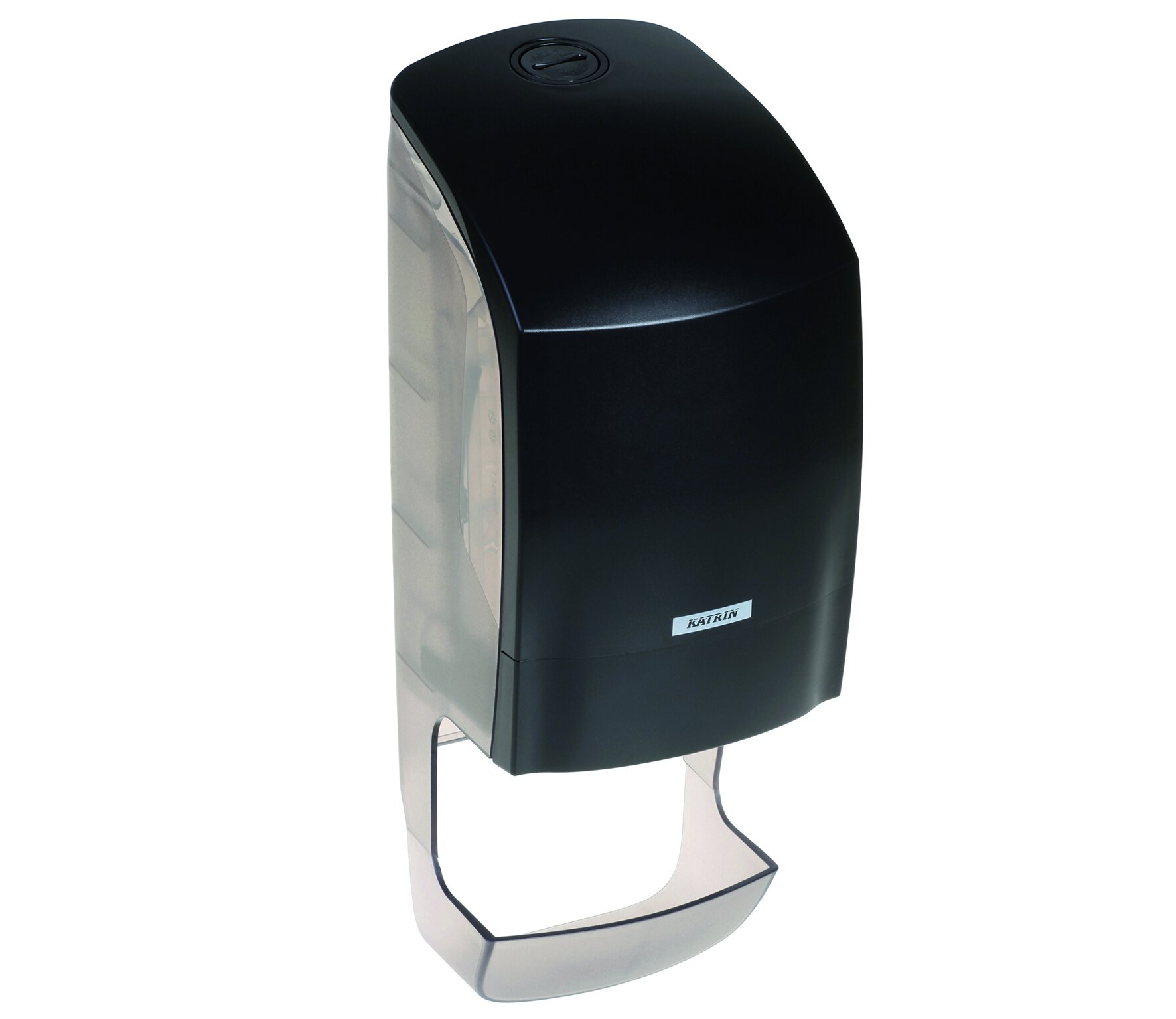 Toilettenpapierspender mit Hülsenfänger Katrin, schwarz