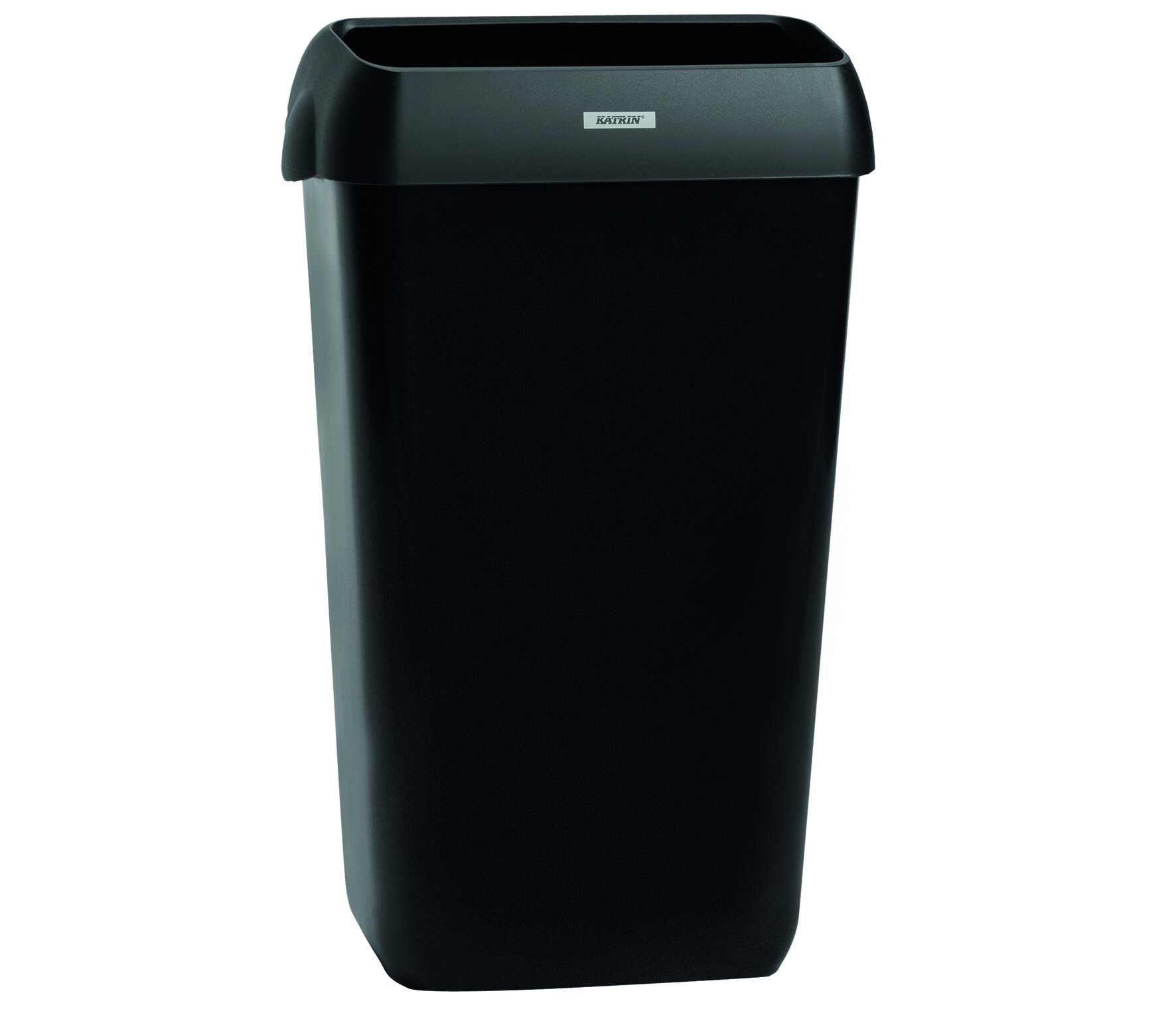 Mülleimer mit Wandhalterung Katrin, schwarz, 25 l