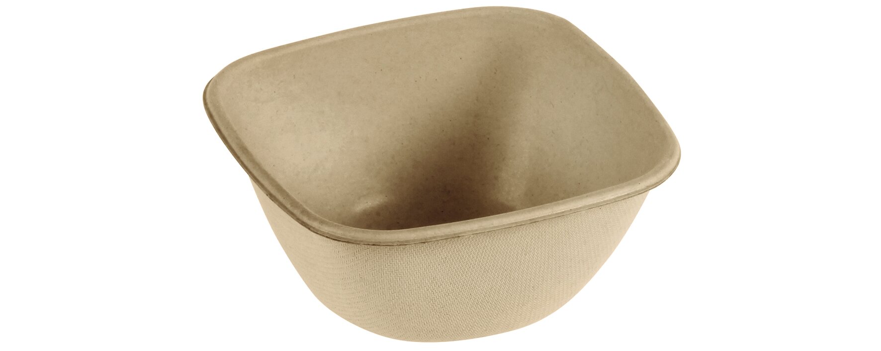 Schale naturesse Zuckerrohr,  quadratisch, 400 ml