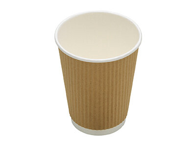 Becher SUP-Logo suplesse Kraft-Karton/PE, braun, doppelwandig, 200 ml