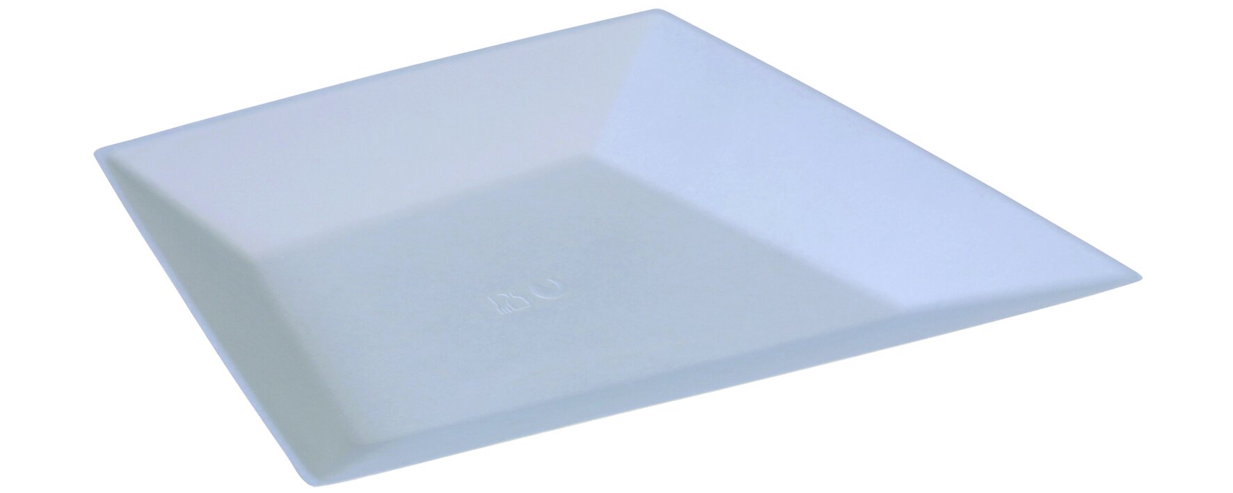 Teller naturesse  Luxa Zuckerrohr, weiß, 24,2 x 19,5 x 1,9 / 2,5 cm