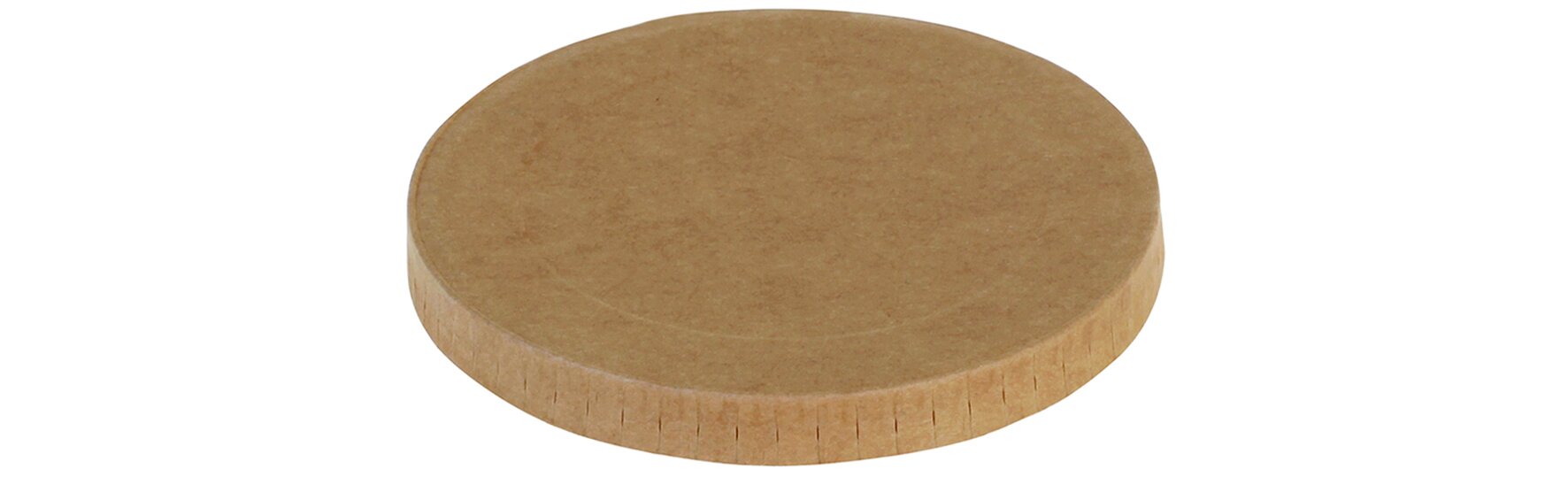 Deckel naturesse Kraft-Karton/PLA, braun, rund, Ø 9,6 cm