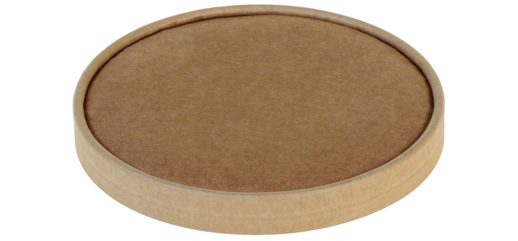 Deckel mit wasserabweisendem Lack naturesse  Kraft-Karton, braun, rund, Ø 15 cm