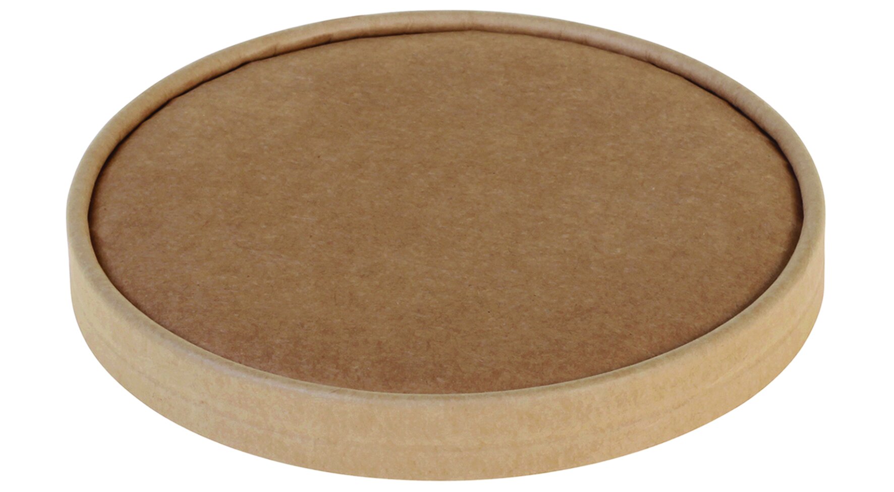 Deckel mit wasserabweisendem Lack  naturesse Kraft-Karton, braun, rund, Ø 18,5 cm