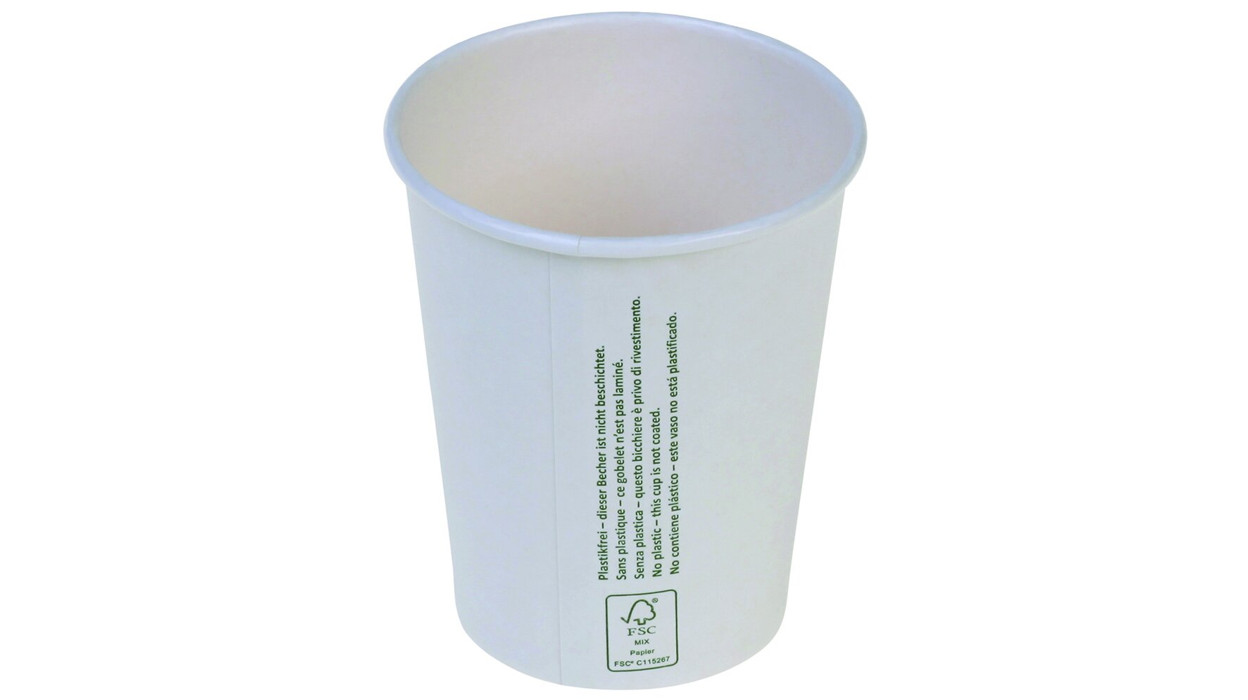 Becher ohne Plastiklaminierung suplesse Karton, weiß, 300 ml